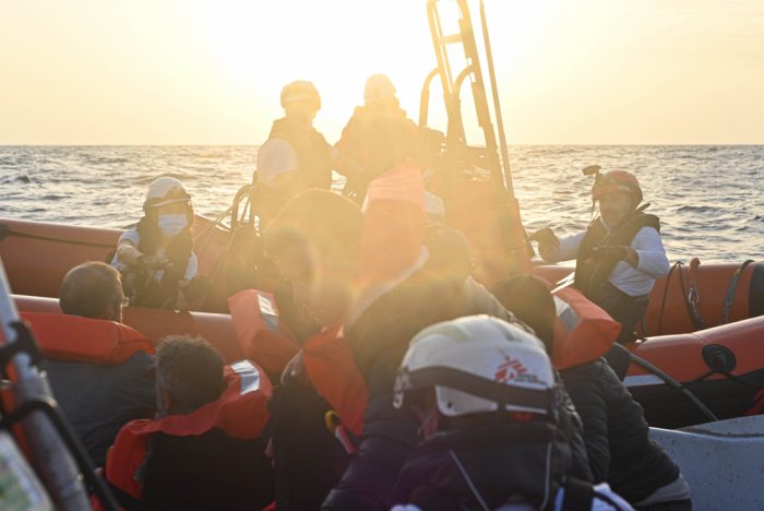 Actividades de búsqueda y rescate de personas en el Mar Mediterráneo.