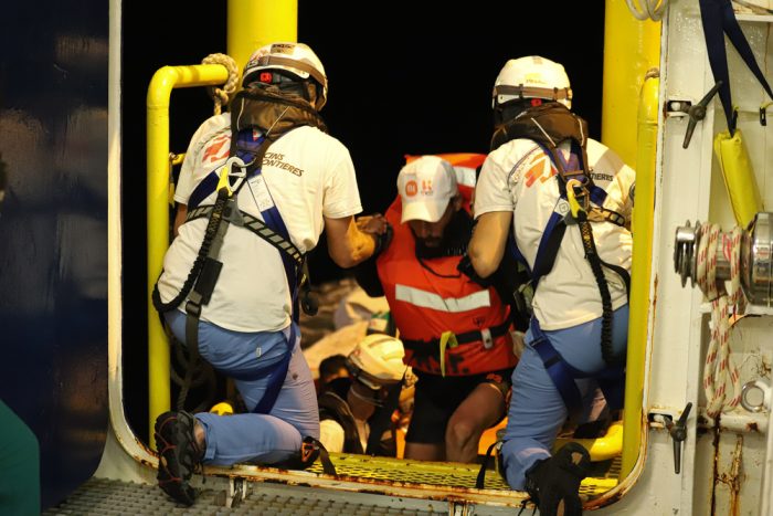 Rescates en el Mar Mediterráneo Central.