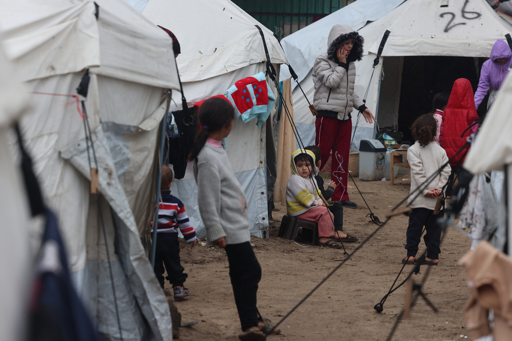 Campamento de refugiados en Rafah.