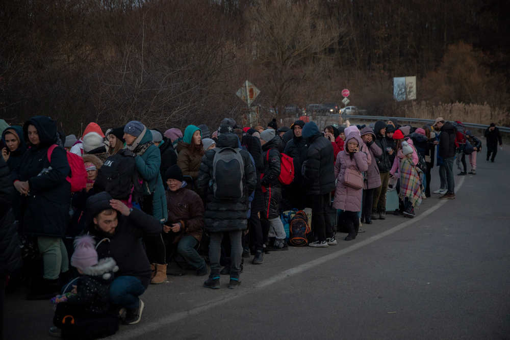 Refugiados en Ucrania. 